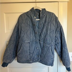 Denim Quilted Bomber